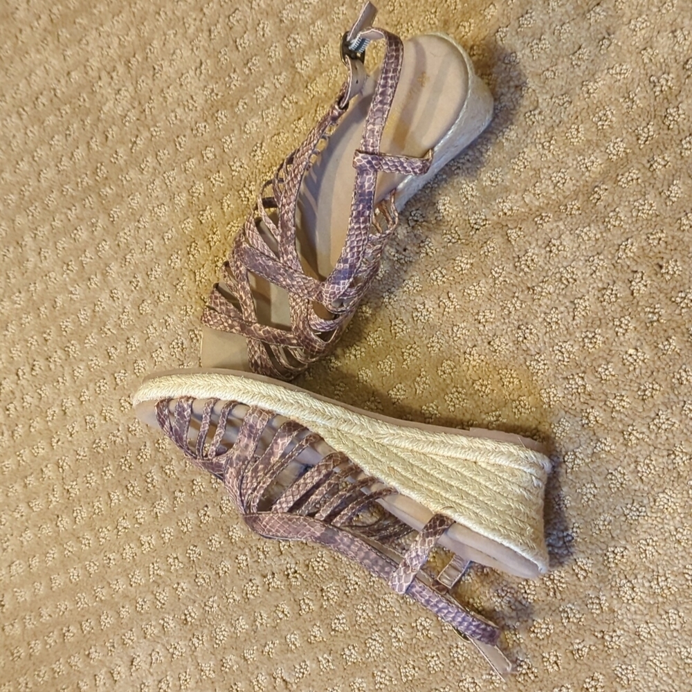 Caged wedge sandals